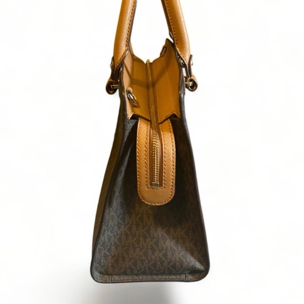 Michael Kors Quinn brown logo satchel MSRP $378 - Picture 4 of 8